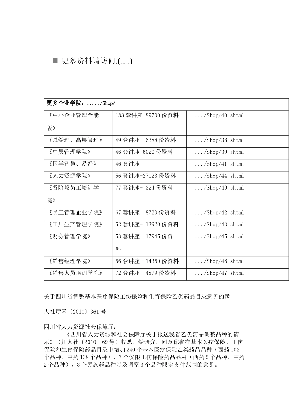四川省工伤保险和生育保险乙类药品介绍_第1页