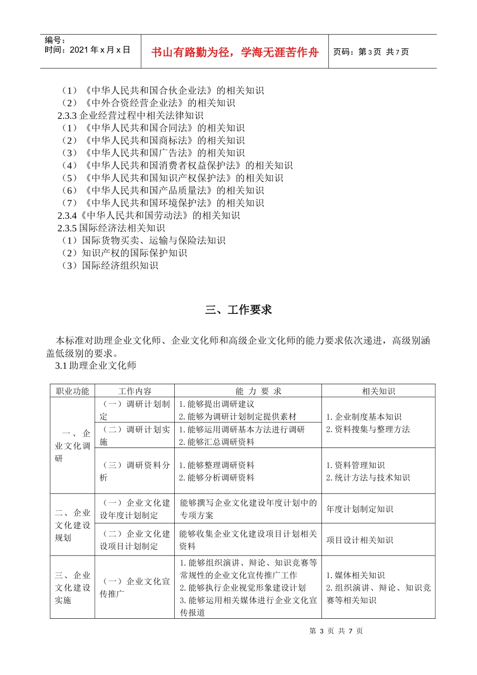 国家企业文化师职业标准_第3页