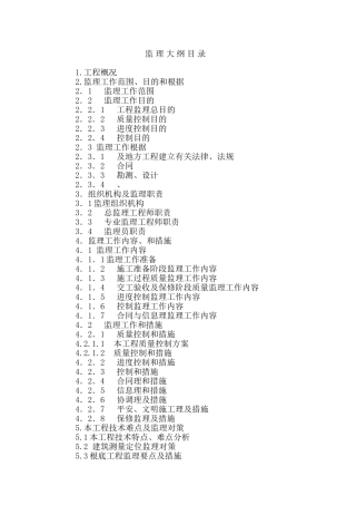 翠屏国际城C区住宅工程监理大纲