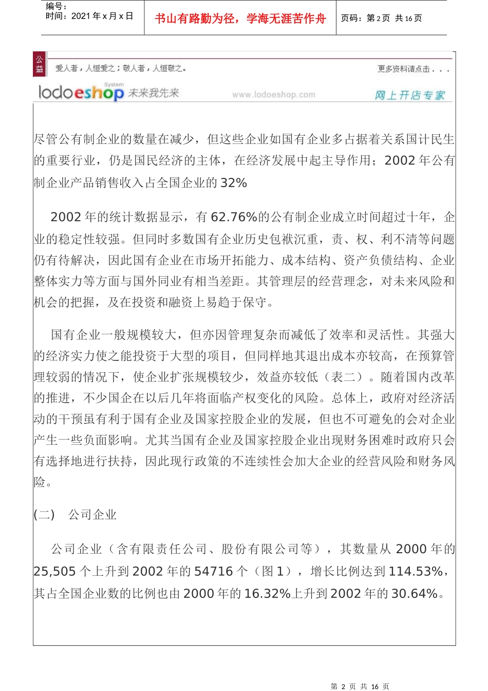 国内企业类型及风险分析_第2页