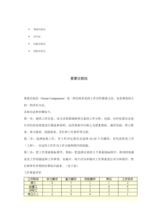 因素比较法与要素比较法