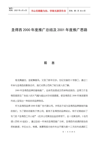 圣得西年度推广总结及思路分析