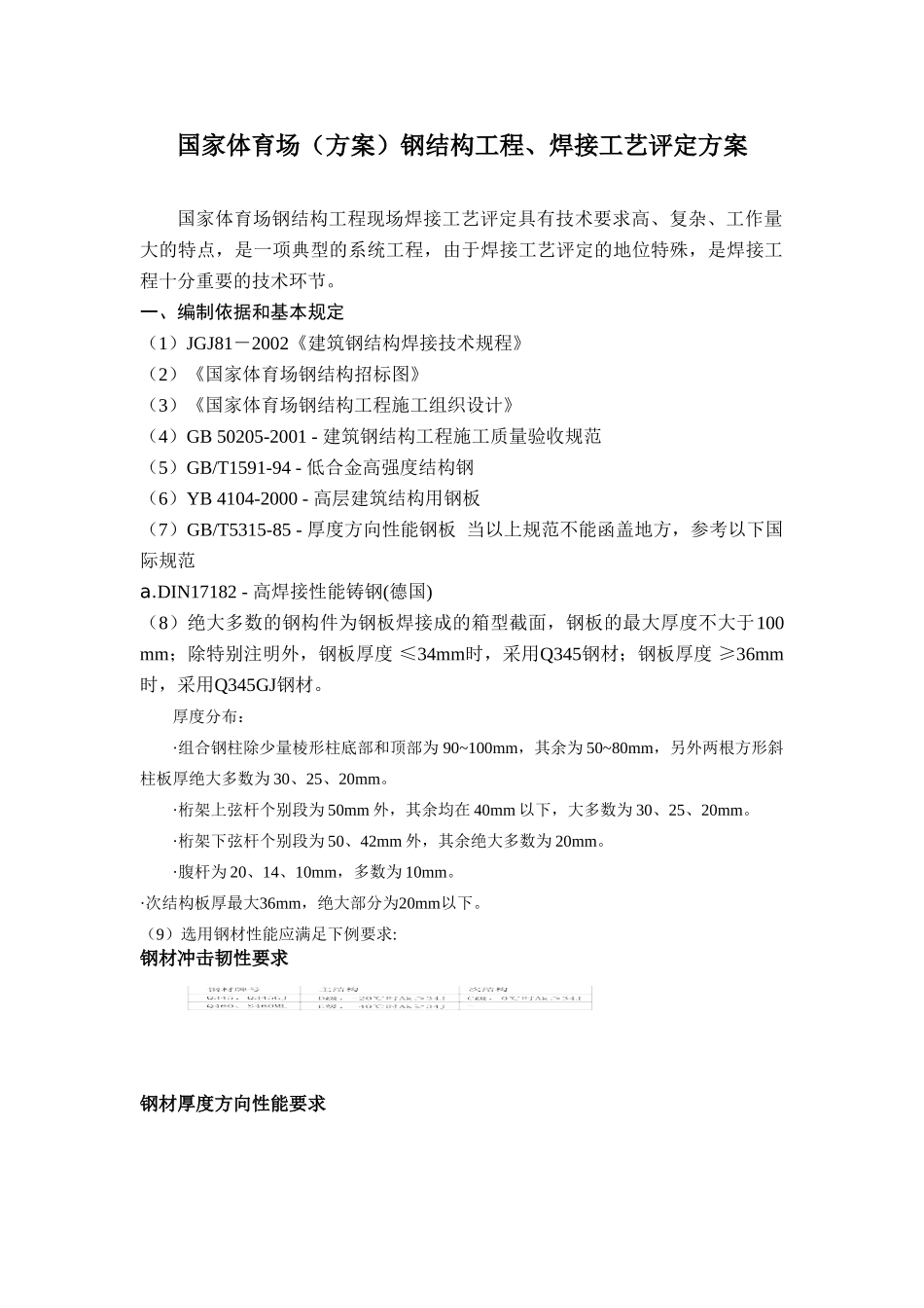 国家体育场(方案)钢结构工程、焊接工艺评定方案(17页)_第2页