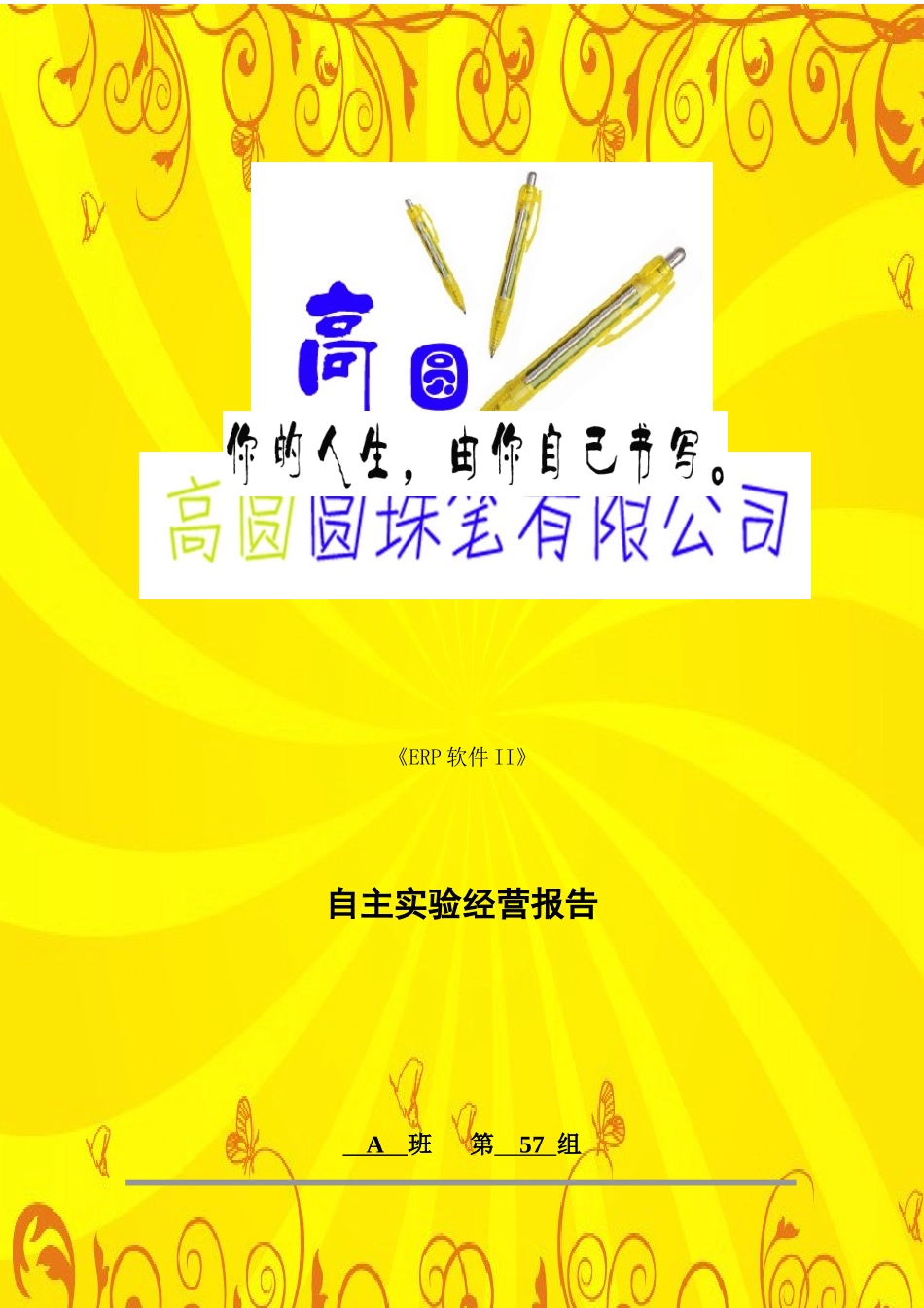 圆珠笔经营报告_第1页