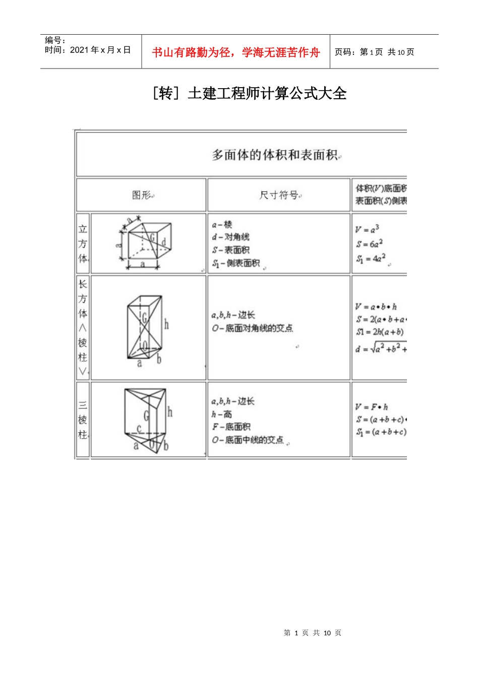 土建工程师计算大全._第1页