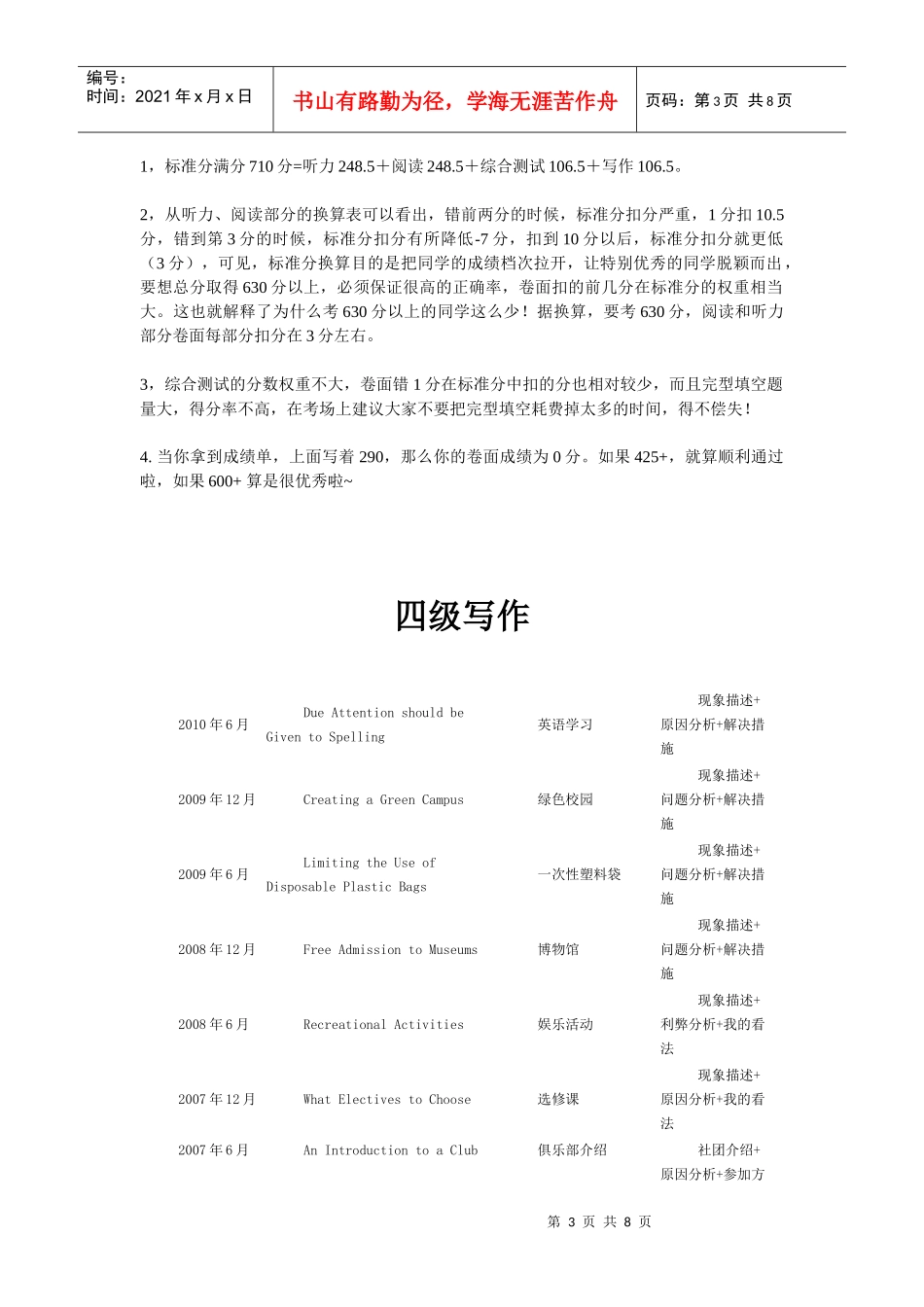 四级考试时间、注意事项与考试技巧_第3页