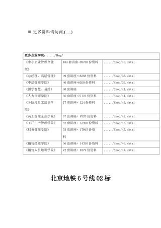 地铁工程质量检查及考评管理制度