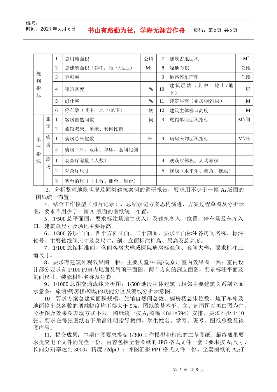 四年级大型公共建筑设计课程_第2页