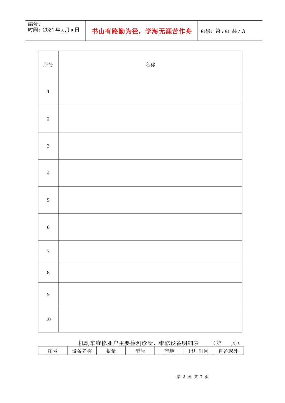 四川省机动车维修经营开业申请表_第3页