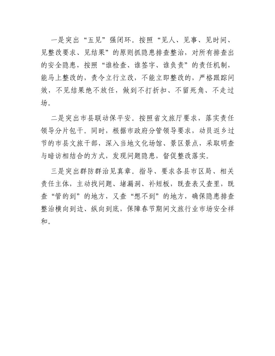 春节期间文化旅游行业安全生产工作汇报_第3页