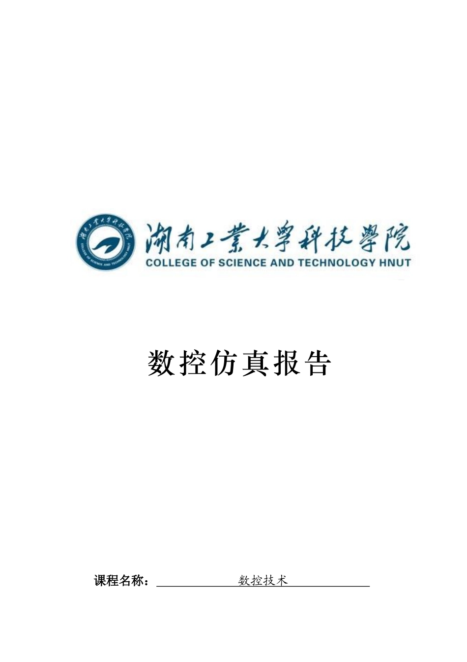 数控仿真相关报告_第1页