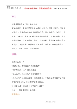 国际某电器知名企业文化概念