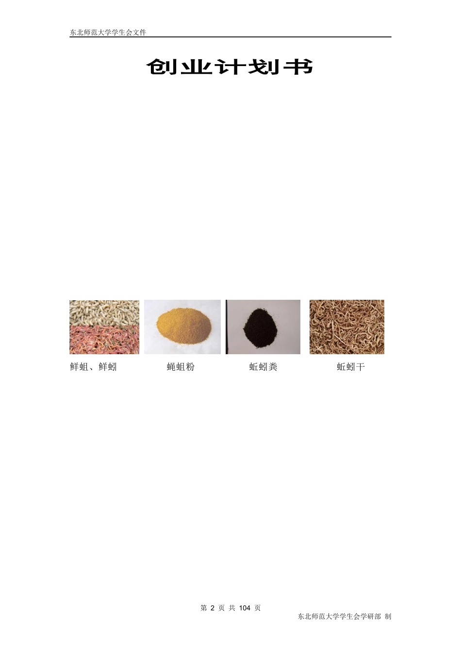 国家级大学生创业训练计划项目创业计划书_第2页