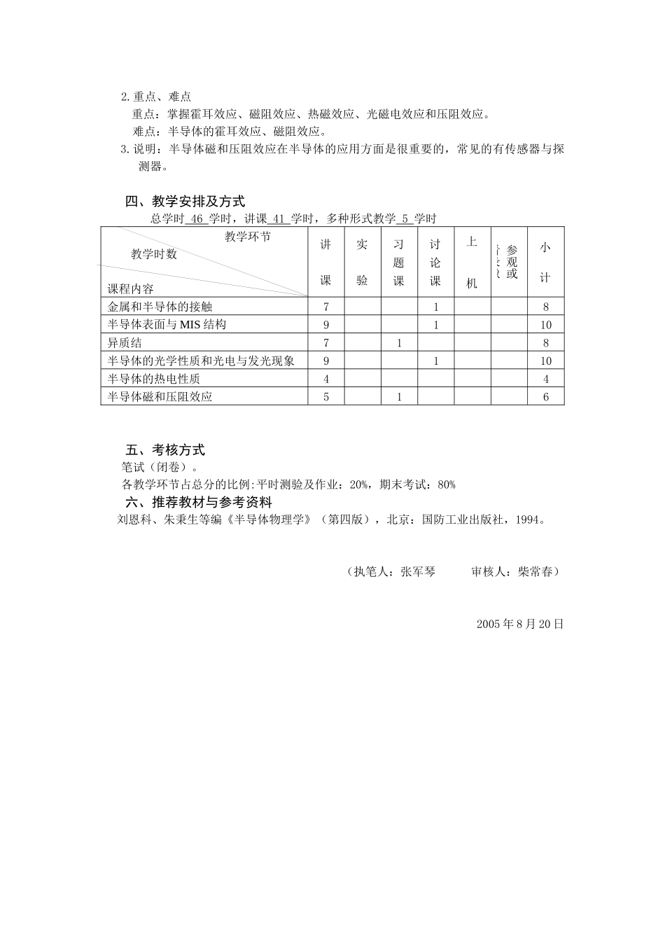 半导体器件电子学教学大纲_第3页