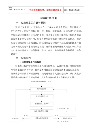 坍塌应急预案