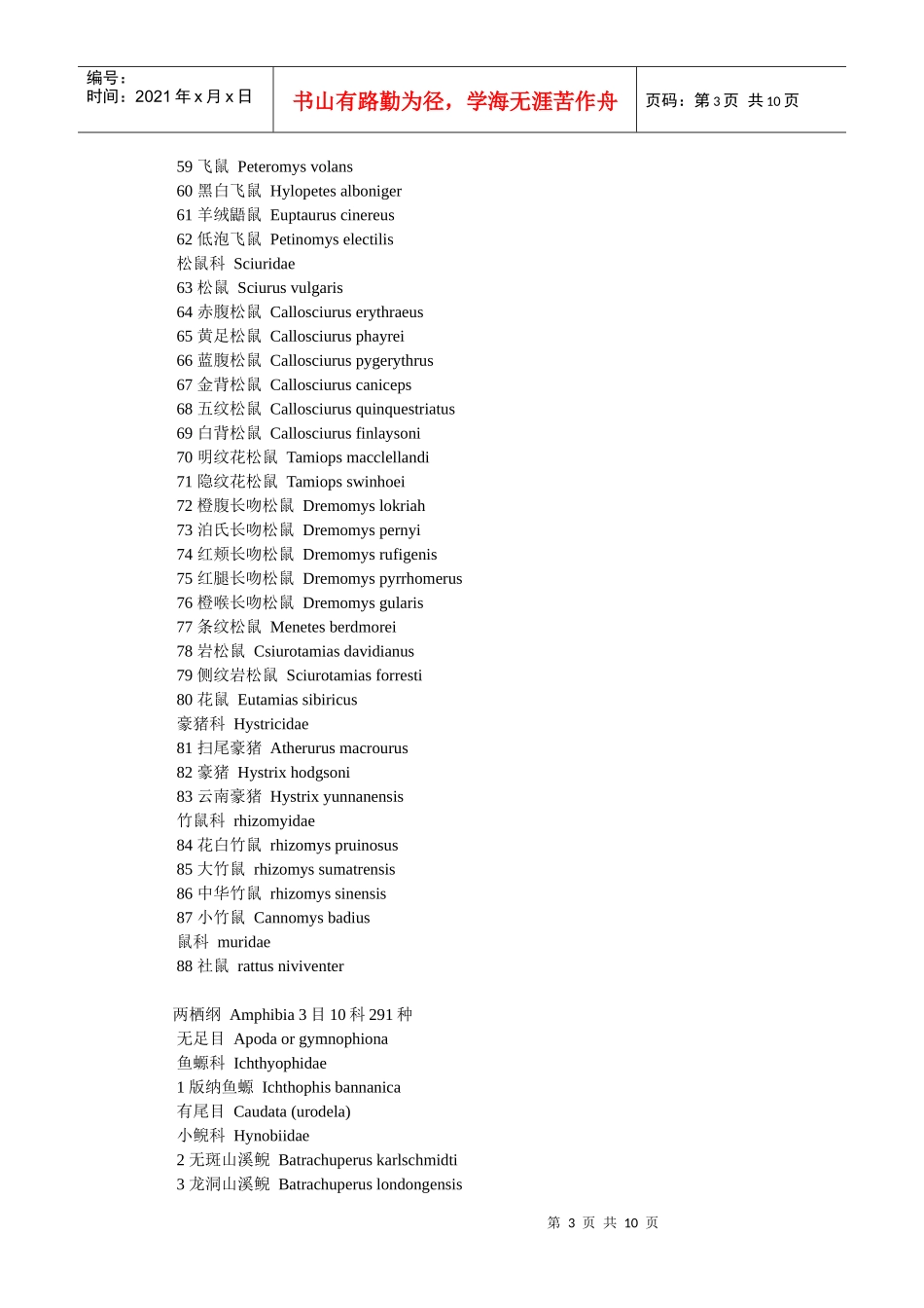 国家保护的有益的或者有重要经济、科学研究价值的陆生野生动物名录_第3页