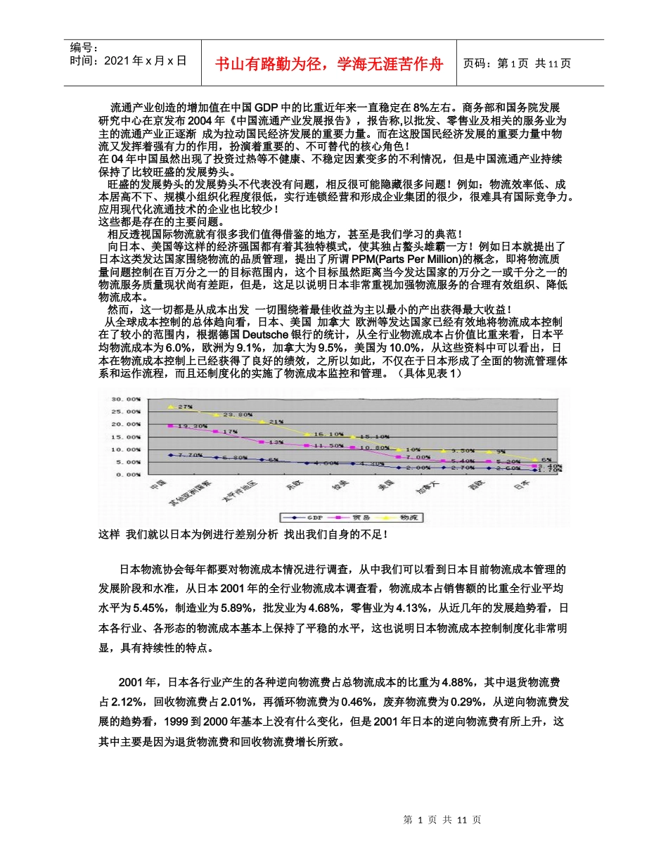 国际物流公司的优势浅析_第1页
