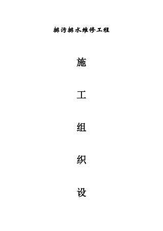 排污排水维修工程施工组织设计(42页)