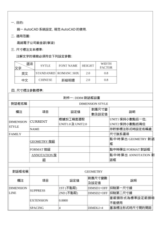 工程图面尺寸标注作业标准