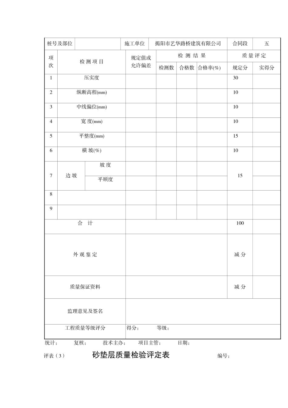 广东省公路工程施工表格(第一册)(路基路面工程)_第3页