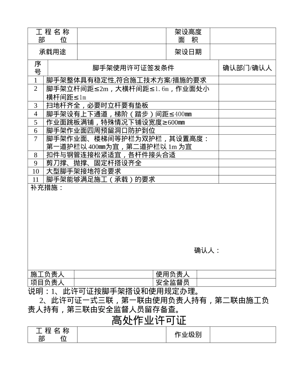 国内项目的HSE规章制度表22(1)_第3页