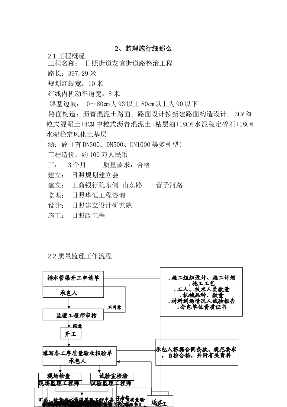 日照友谊街道路整治工程监理实施细则_第3页