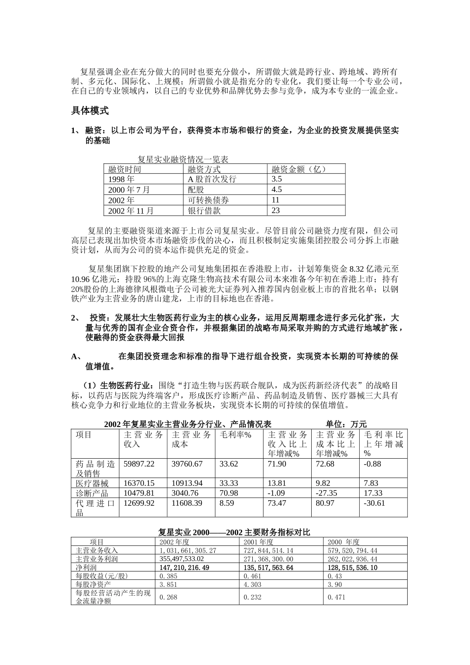复星集团资本运营分析5_第3页