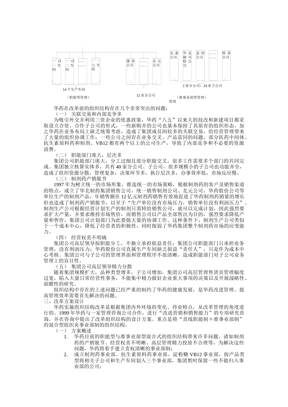复件 华北制药集团有限公司事业部的构建和探索_第2页