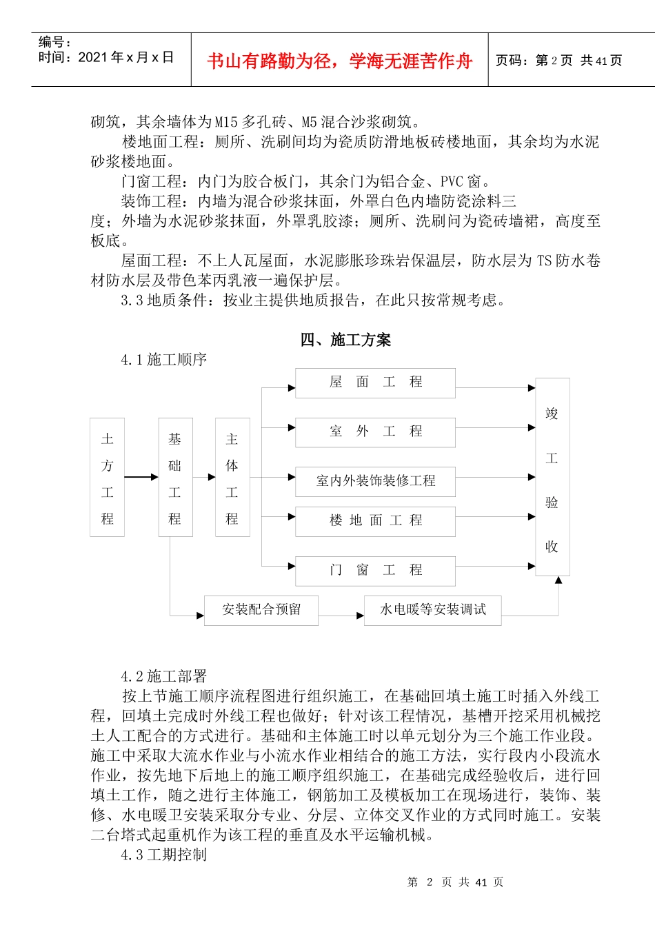 多层混合结构施工组织设计_第2页
