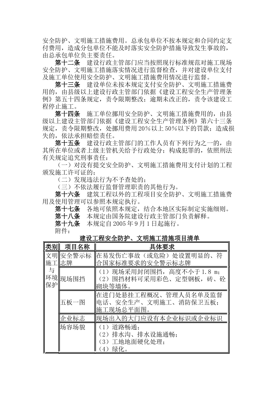 建筑工程安全防护与文明施工措施费管理规定_第3页