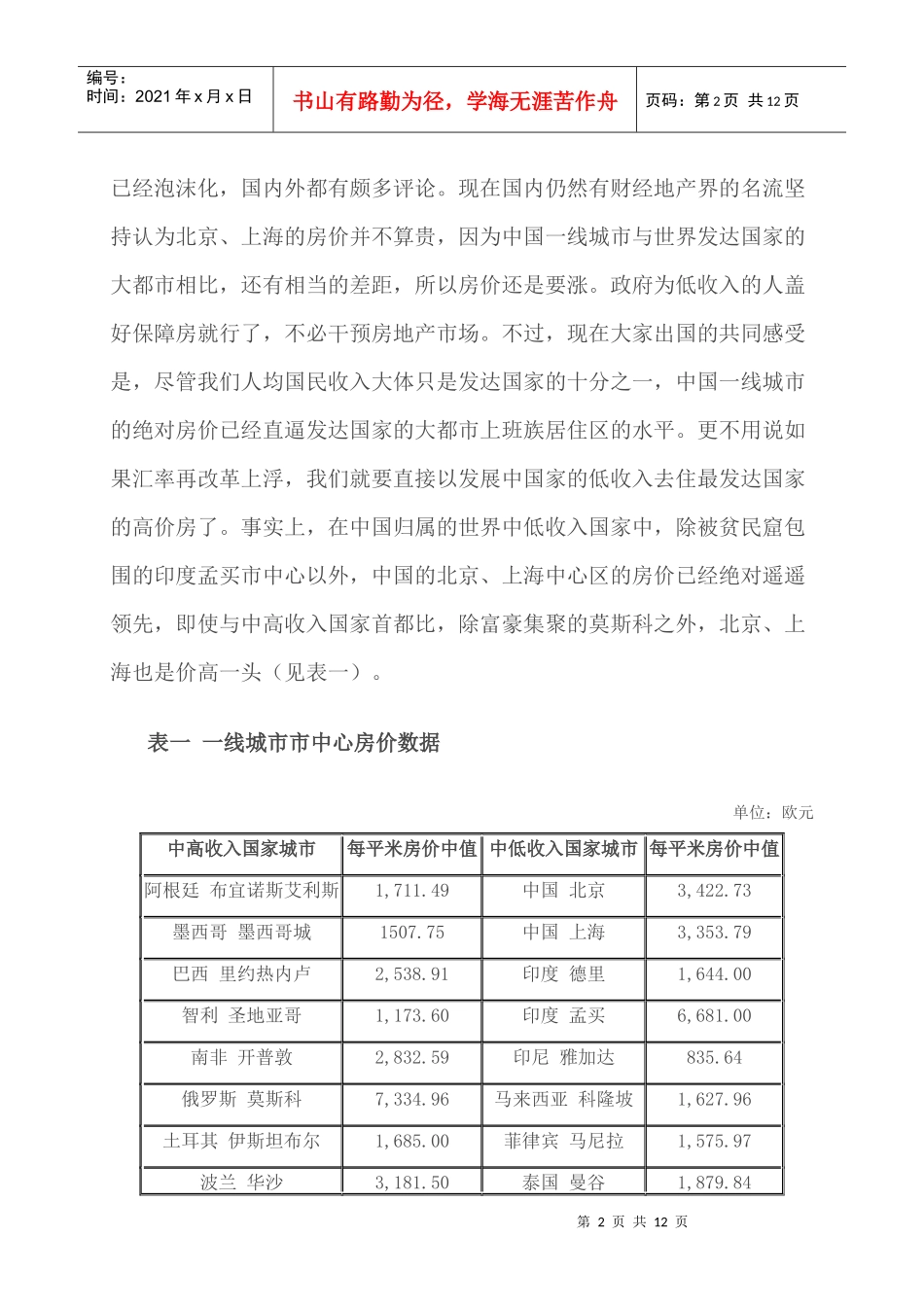 城市化进程中楼市的战略定位和制度框架_第2页