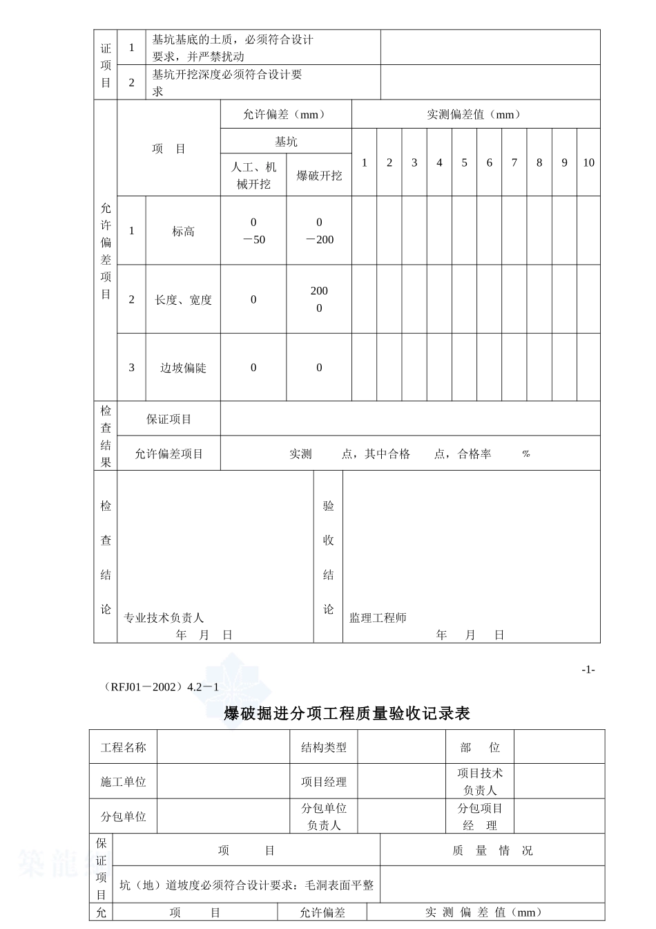 建筑人防工程安装资料表格_secret_第2页