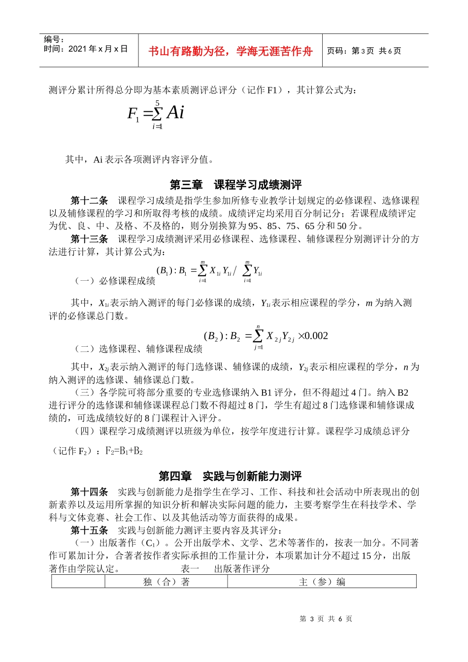 大学本科学生素质综合测评实施办法_第3页