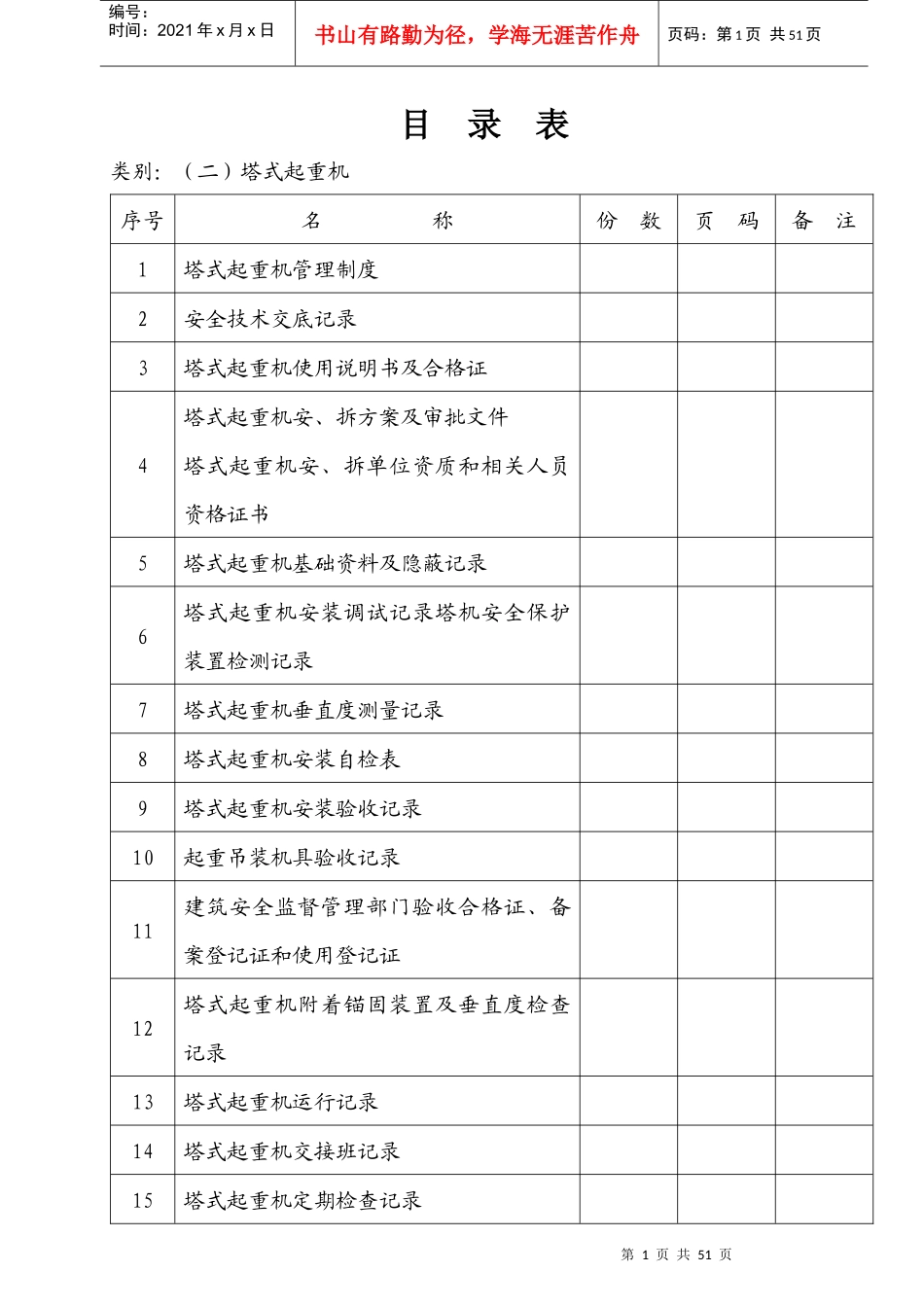 塔式起重机管理制度范本_第1页