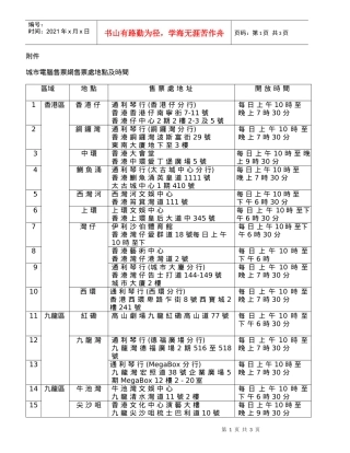 城市电脑售票网售票处地点及时间