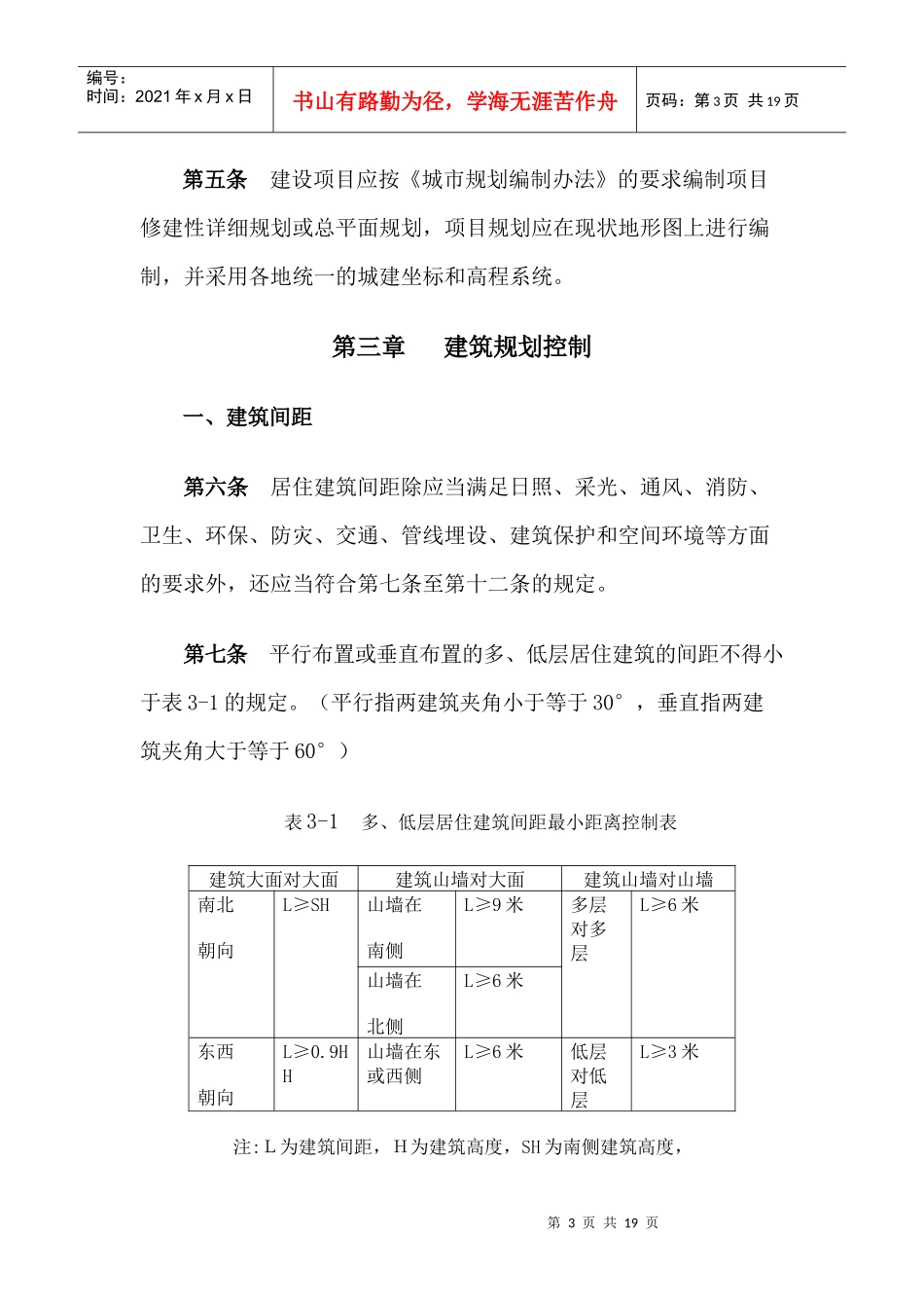 大理州建设项目规划管理技术规则(试行)_第3页