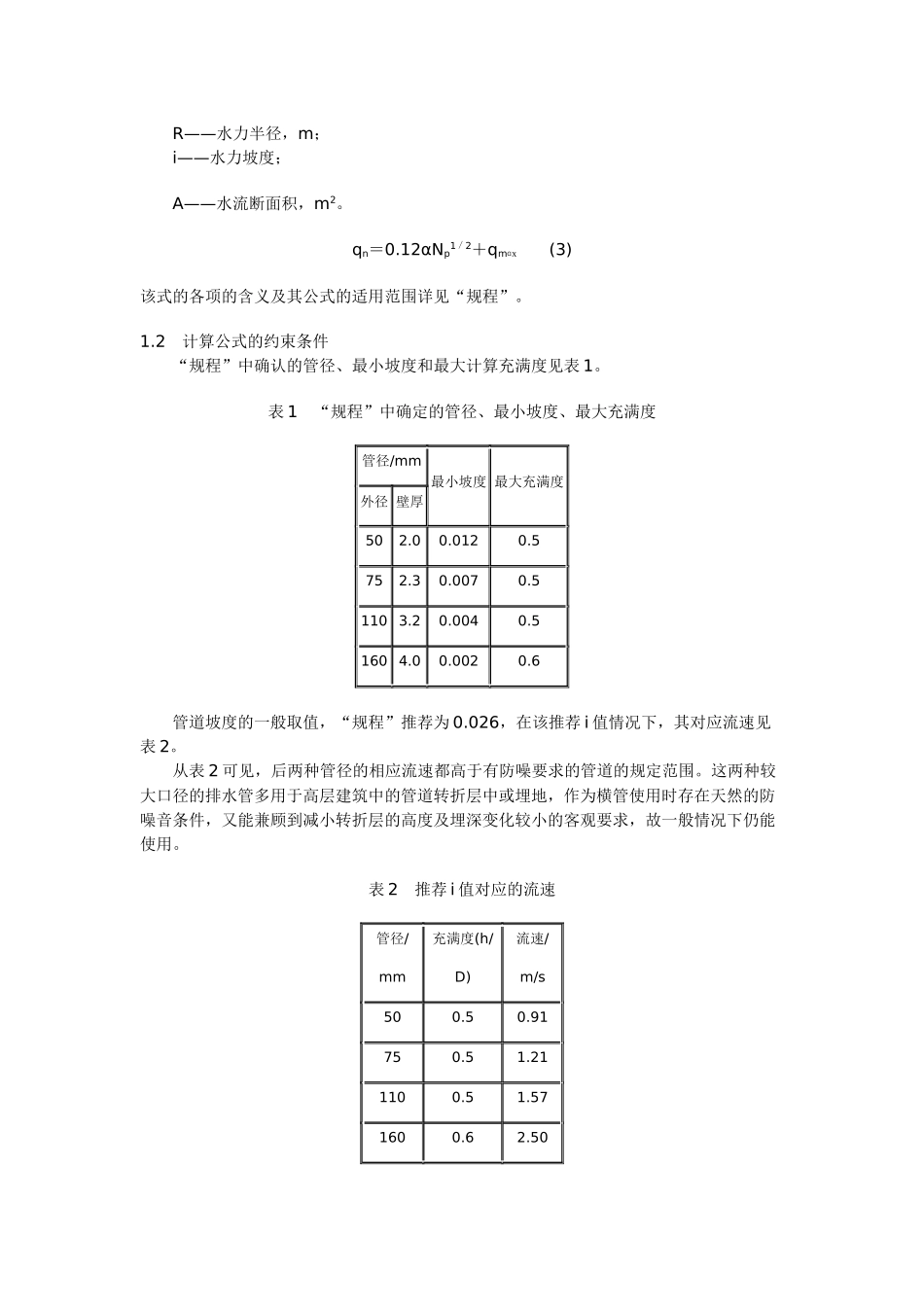 建筑排水塑料管的简便水力计算_第2页