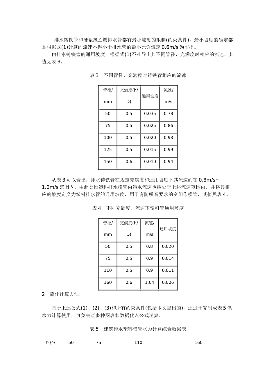 建筑排水塑料管的简便水力计算_第3页