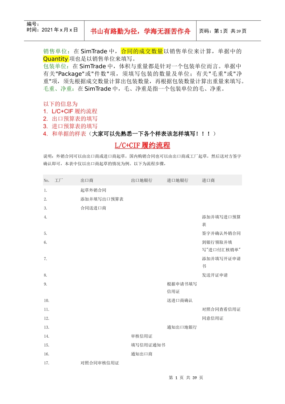 外贸流程培训教材_第1页