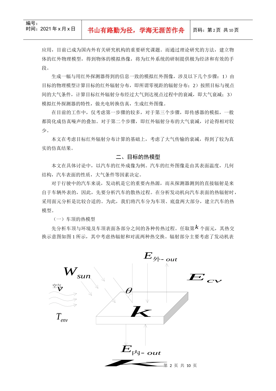 基于大气传输模型的动态目标红外成像仿真_第2页
