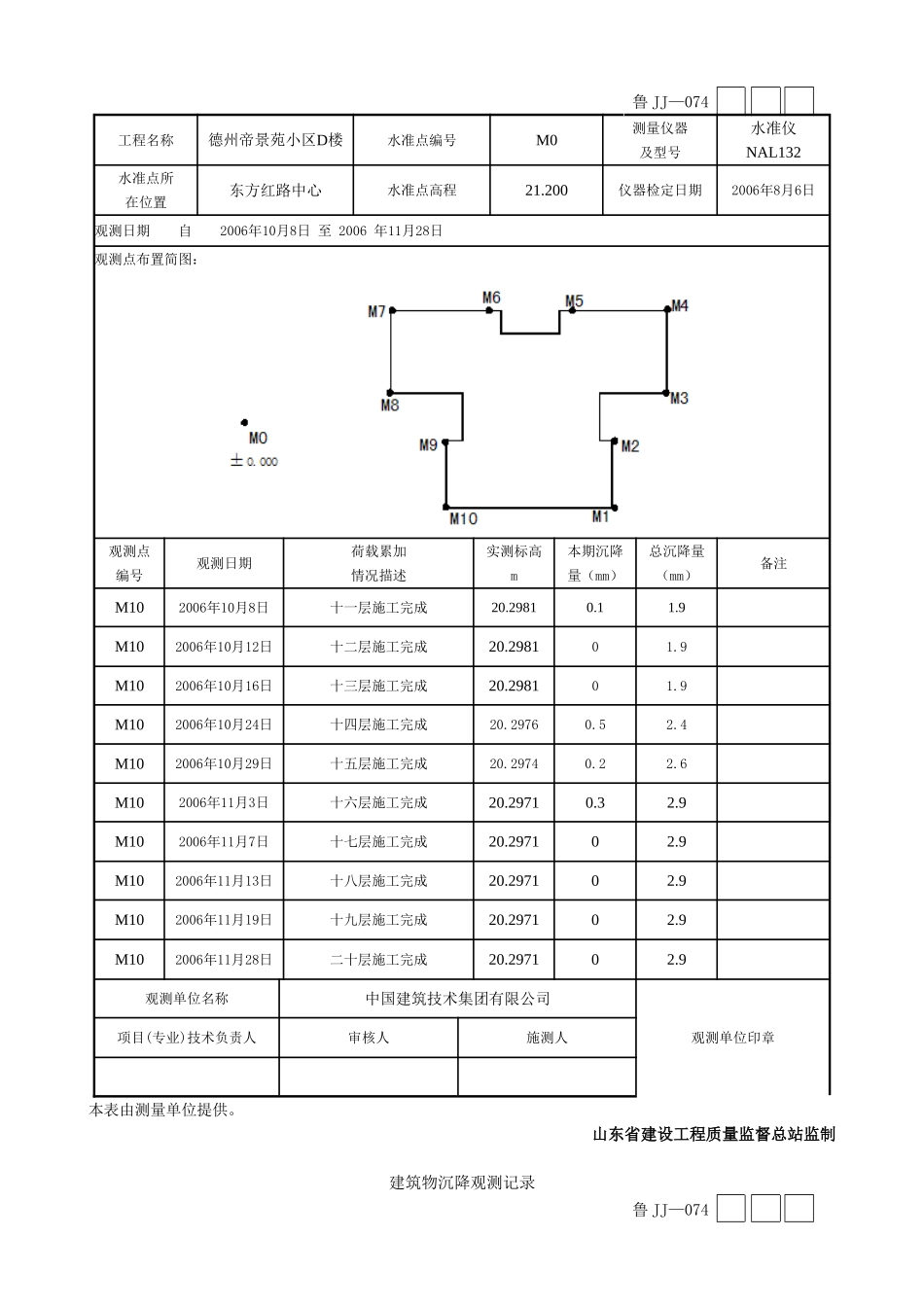 建筑物沉降观测记录(30页)_第2页