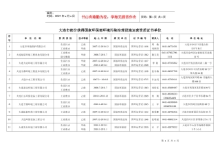 大连市部分获得国家环保部环境污染治理设施运营资质证...