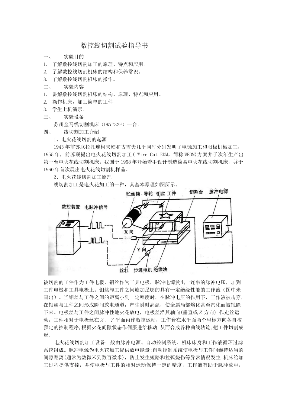 数控线切割试验指导书_第1页