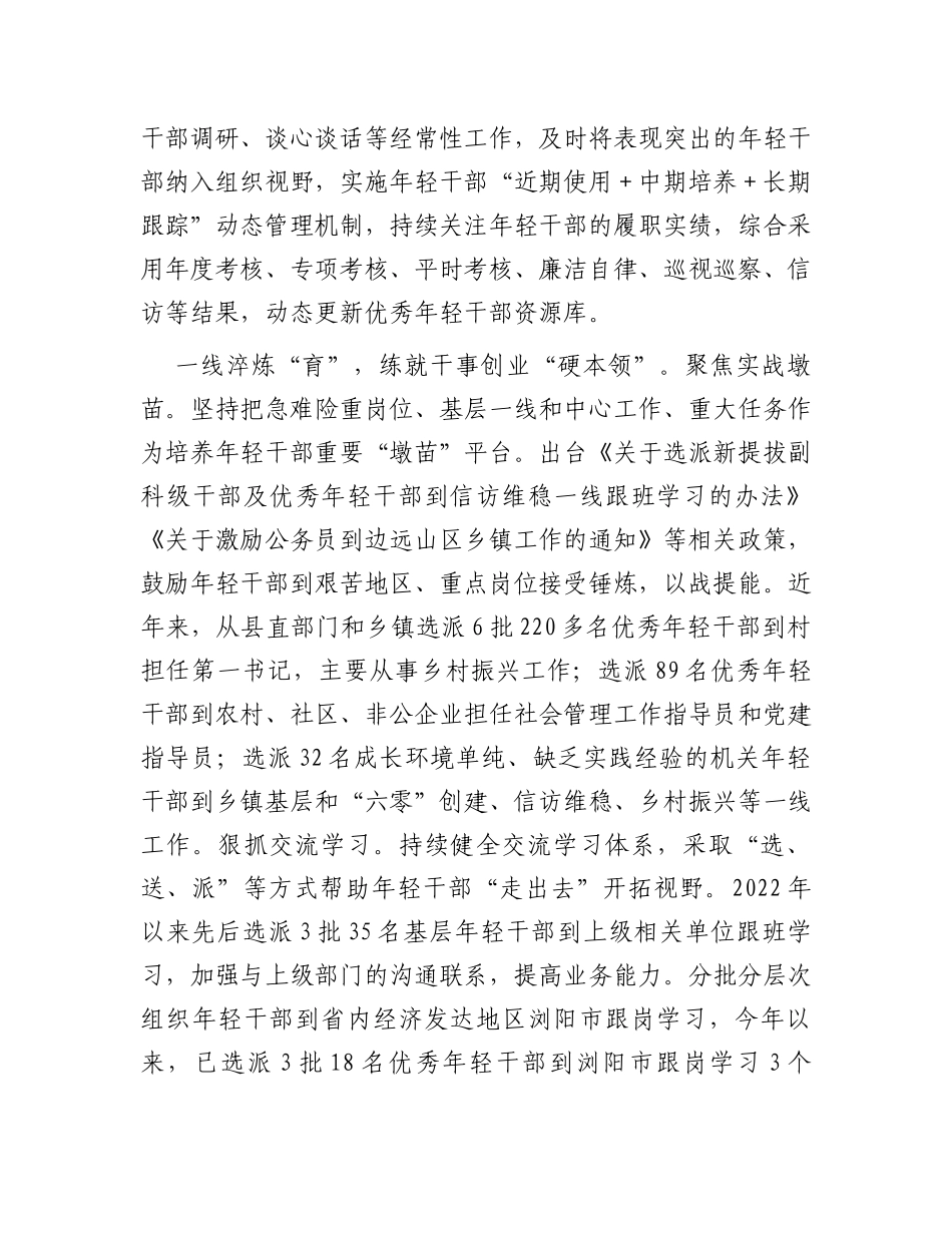 在全市年轻干部选育管用工作推进会上的汇报发言_第2页