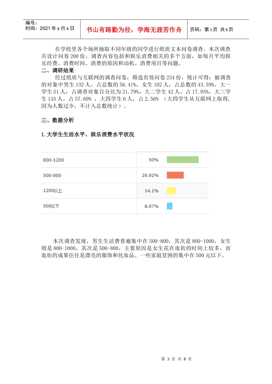 大学生娱乐消费习惯的调查计划书_第3页