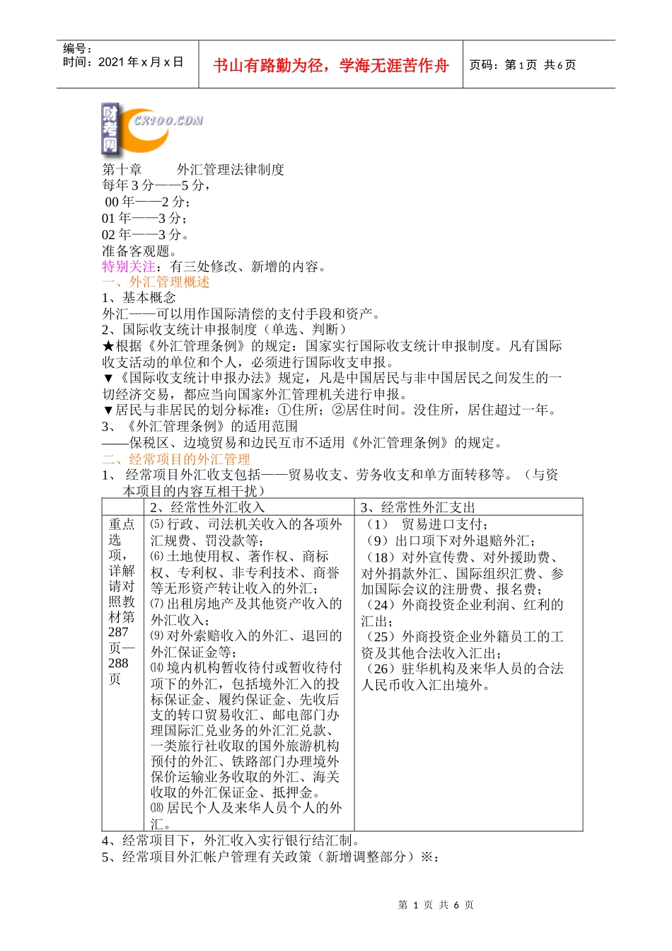 外汇管理法律制度_第1页