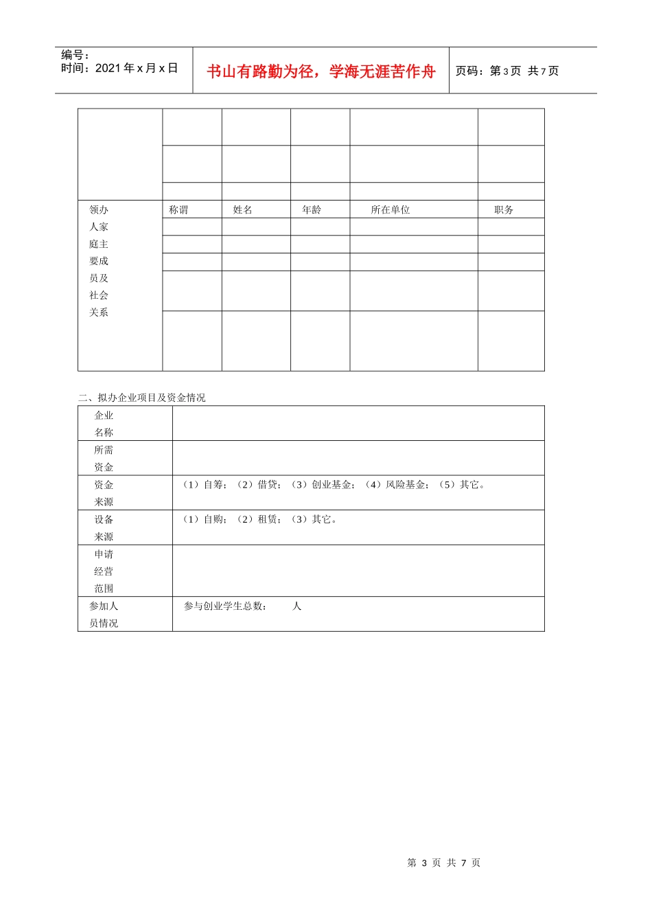 大学生创业计划书书写格式与评审标准_第3页