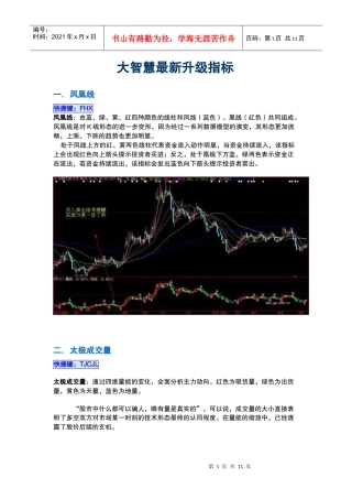 大智慧部分新指标说明书