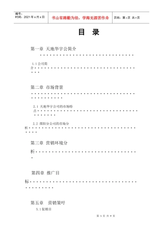 天地华宇策划书2
