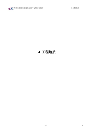 大瓦龙水电站可研工程地质报告(1030修改稿)吕总修改